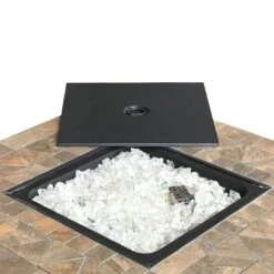 AZ Patio Heaters - Square Tile Propane Fire Pit, 40K BTU -Equipment Pools Square Tile Propane Fire Pit 40K BTU 5