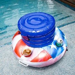 Pool Candy - Stars & Stripes Floating Drink Cooler -Equipment Pools Stars Stripes Floating Drink Cooler 5
