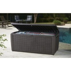 Keter - Sumatra Brown 135 Gallon Deck Box -Equipment Pools Sumatra Brown 135 Gallon Deck Box 8
