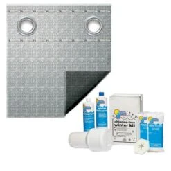 Super Polar Plus 16-Year 16' X 32' Oval Winter Pool Cover With Pool Closing Kit Up To 15,000 Gallons Bundle