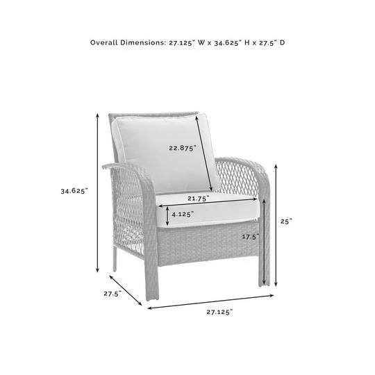 Crosley - Tribeca 8-Piece Outdoor Wicker Conversation Set, Brown 8 Crosley - Tribeca 8-Piece Outdoor Wicker Conversation Set, Brown - Image 8