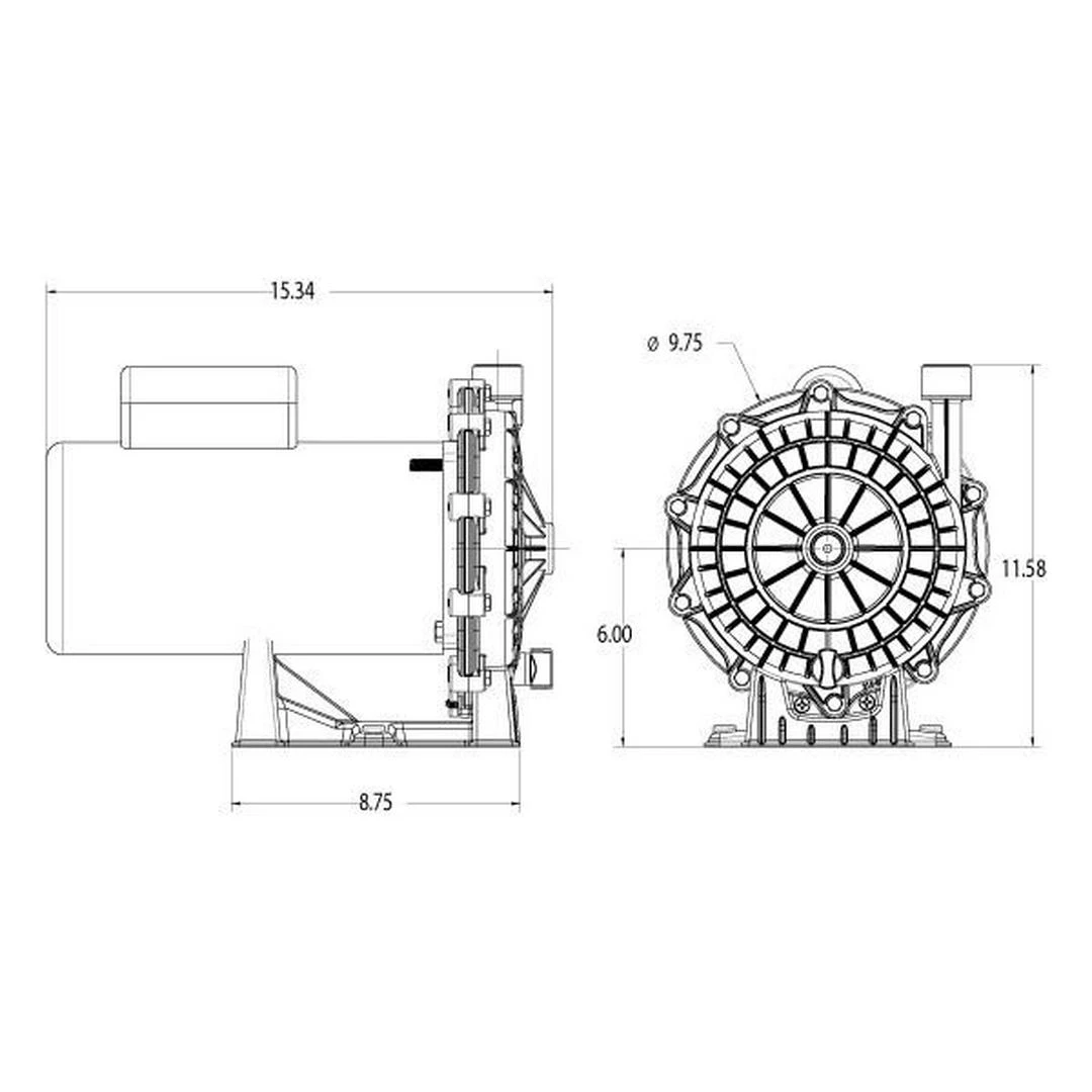 Waterway - Universal Replacement Pressure Side Pool Cleaner Booster Pump 10 Waterway - Universal Replacement Pressure Side Pool Cleaner Booster Pump - Image 10