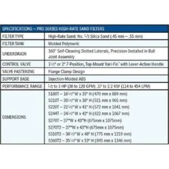 Hayward - W3S244T2 Pro Series 24" Pool Sand Filter With 2" Top Mount Multiport Valve 11 Hayward - W3S244T2 Pro Series 24" Pool Sand Filter With 2" Top Mount Multiport Valve -Equipment Pools W3S244T2 Pro Series 24 Pool Sand Filter with 2 Top Mount Multiport Valve 5