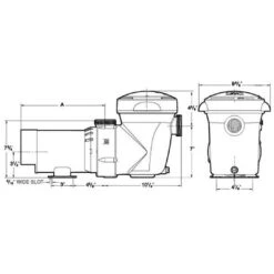 Hayward - W3SP1592 PowerFlo Matrix 1 HP Above Ground Pool Pump, 115V -Equipment Pools W3SP1592 PowerFlo Matrix 1 HP Above Ground Pool Pump 115V 4