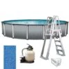 Leslie's - Weekender Premium 21' Round Above Ground Pool Package With Upgraded 15" Sand Filter System
