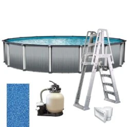 Leslie's - Weekender Premium 18' Round Above Ground Pool Package With Upgraded 14" Sand Filter System -Equipment Pools Weekender Premium Above Ground Pool Package 49