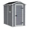Keter - Manor 4x6 Resin Storage Shed, Grey/White