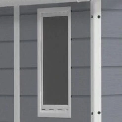 Keter - Manor 4x6 Resin Storage Shed, Grey/White -Equipment Pools White 3